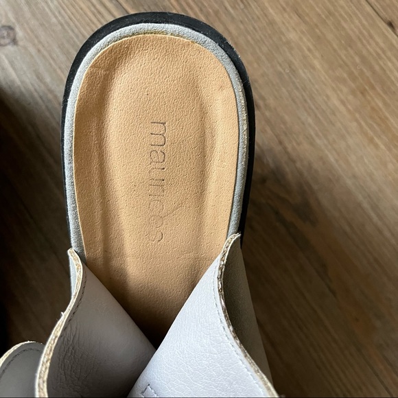 Maurices Booties Peep Toes Chunky Heel Grey Buckles Size 8 - Picture 6 of 10